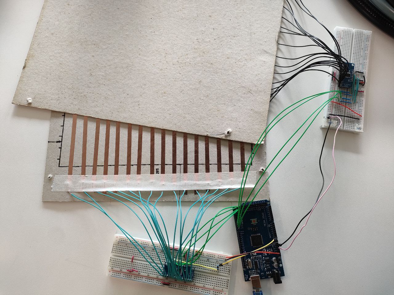 A continuous array of sensors based on the validated single sensor.