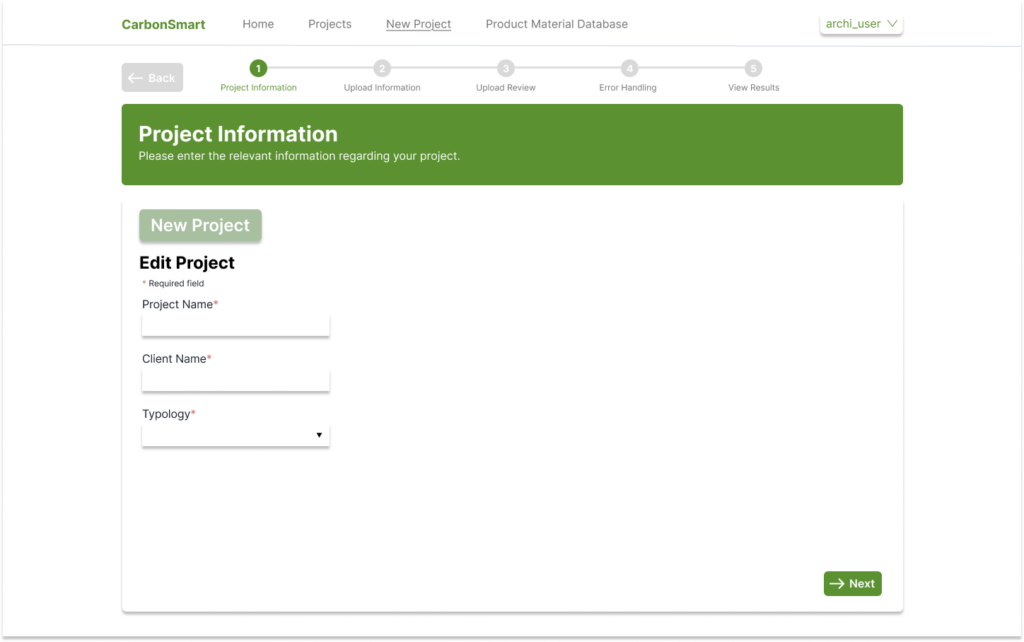 Project Information Page