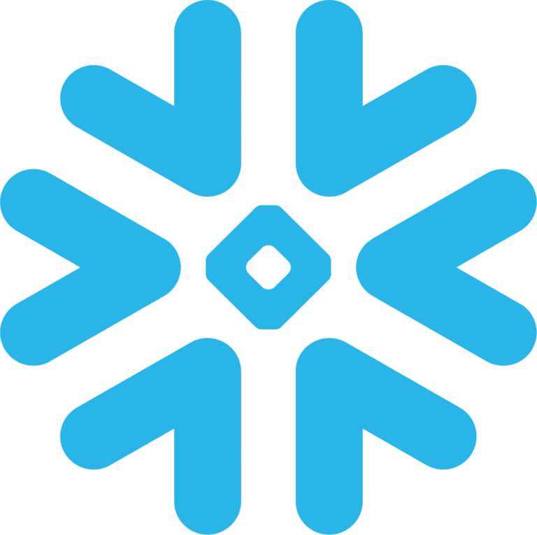 Logo of Snowflake, a centralised database provider