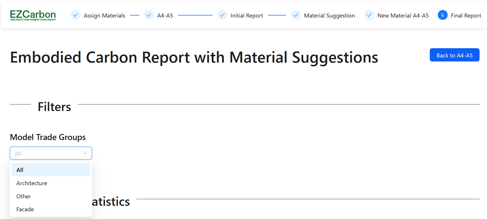 Material suggestion report