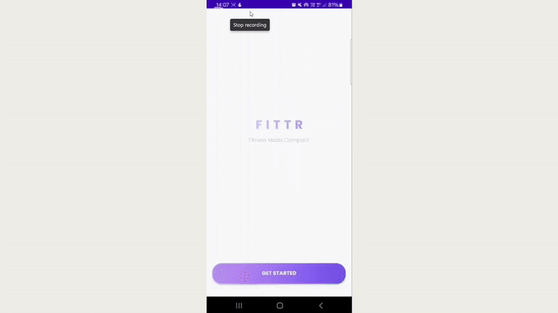 Operation of Fittr App
