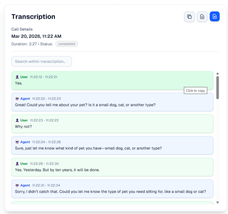Call convo