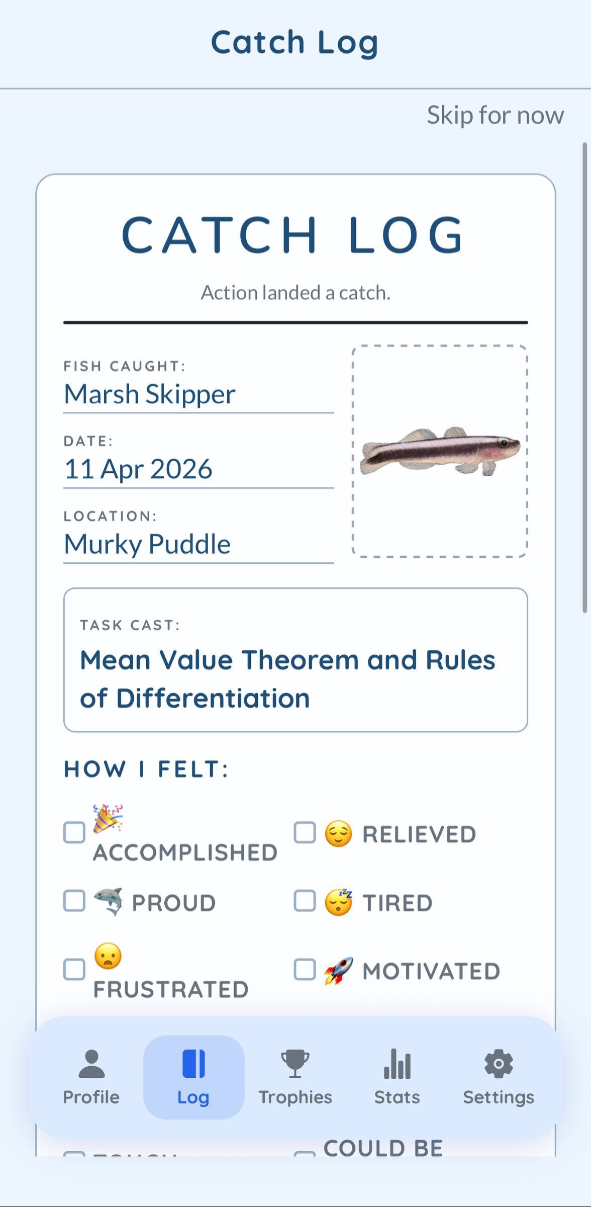 Catch Log – Reel In Step